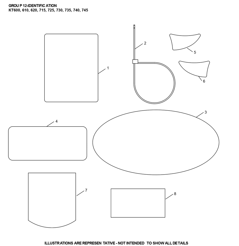 Kt745-3100 Identification Diagram and Parts List for KT745-3100  Cub Cadet Engine